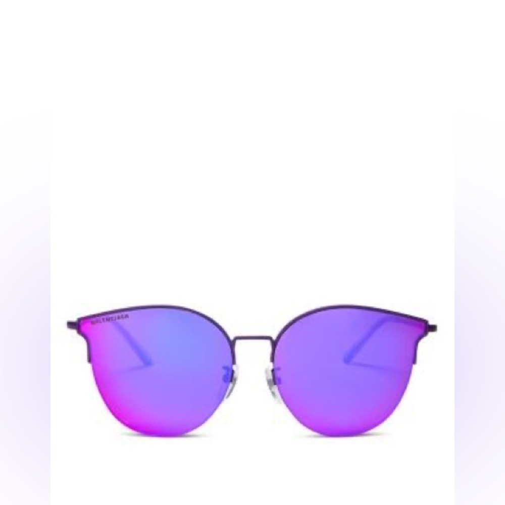 NIB BALENCIAGA Women's Everyday Cat Eye Sunglasses 61mm BB0021SK BB/0021 VIOLET